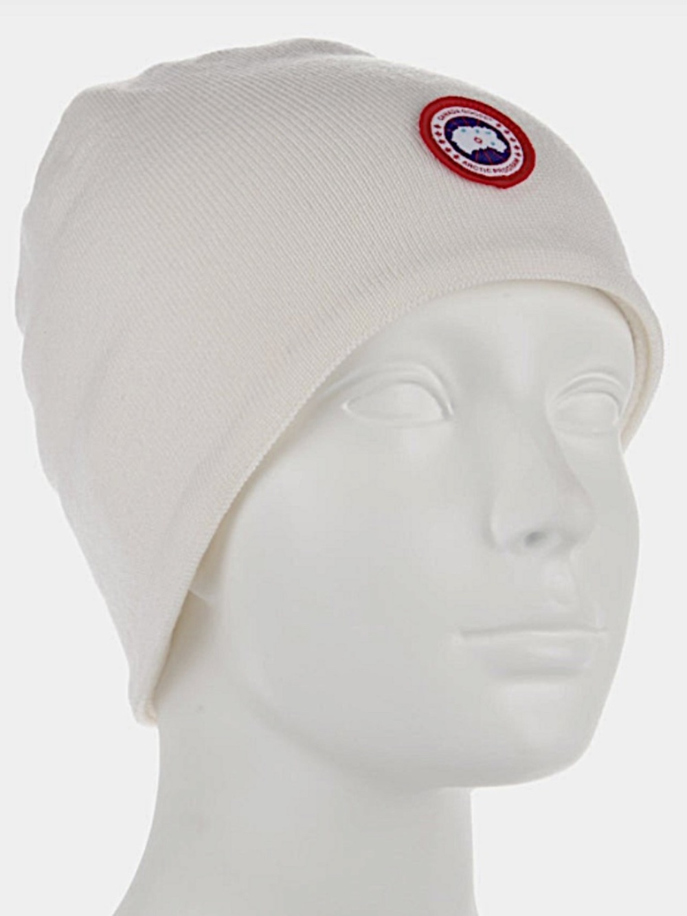 Canada Goose White with Tag Standard Wool Blend Beanie Hat